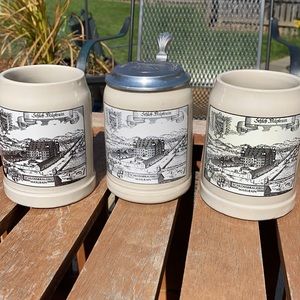 (3) Vintage German - Bavarian Beer Mugs - Steins